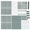 Fixation au sol hexagonale 100 x 1,5 m Acier recouvert de PVC 645886645886