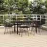 Ensemble à manger de jardin 7 pcs Noir Résine tressée 645888645888