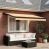 Auvent rétractable Sable 300 x 250 cm Toile et Aluminium 645891645891