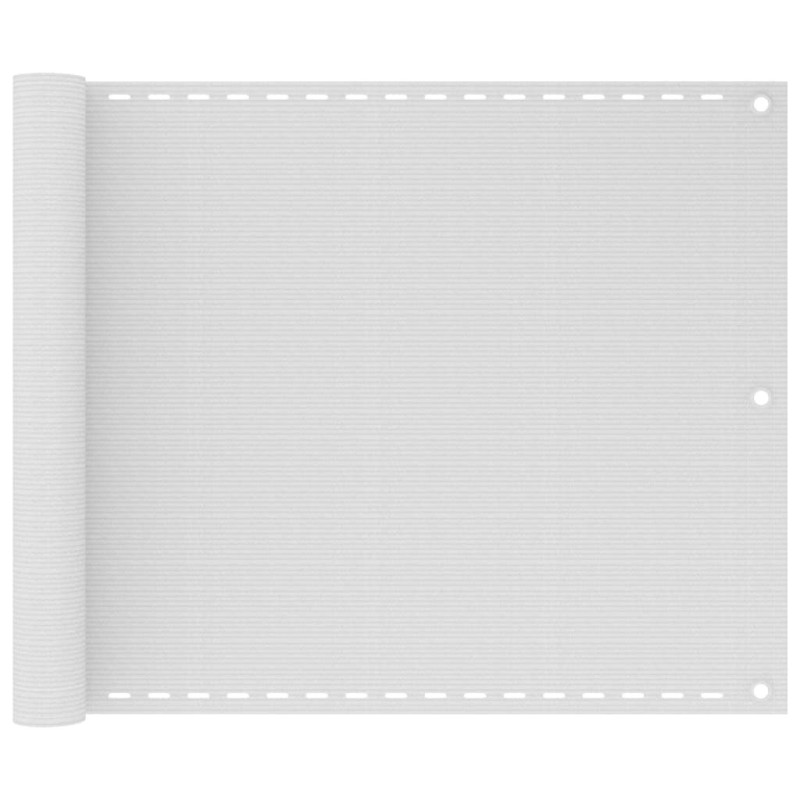 Écran de balcon en PEHD 75x400 cm Blanc 645897645897