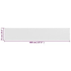 Écran de balcon en PEHD 75x400 cm Blanc 645897645897
