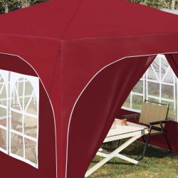 Tente de fête pop-up 290 x 290 x 245 cm Bordeaux 645899645899