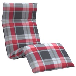 Transat pliant à carreaux rouges 175 x 54 x 8,5 cm tissu Oxford 645900645900