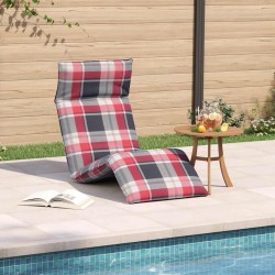 Transat pliant à carreaux rouges 175 x 54 x 8,5 cm tissu Oxford 645900645900