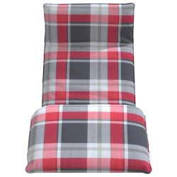 Transat pliant à carreaux rouges 175 x 54 x 8,5 cm tissu Oxford 645900645900