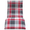 Transat pliant à carreaux rouges 175 x 54 x 8,5 cm tissu Oxford 645900645900