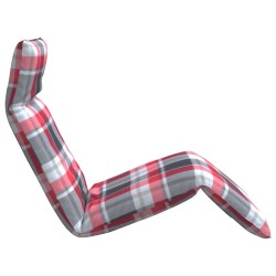 Transat pliant à carreaux rouges 175 x 54 x 8,5 cm tissu Oxford 645900645900