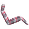 Transat pliant à carreaux rouges 175 x 54 x 8,5 cm tissu Oxford 645900645900