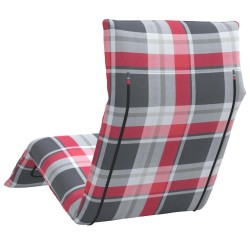 Transat pliant à carreaux rouges 175 x 54 x 8,5 cm tissu Oxford 645900645900