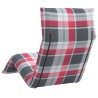 Transat pliant à carreaux rouges 175 x 54 x 8,5 cm tissu Oxford 645900645900