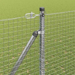 Clôture en fil soudé avec pointes 10 x 1,5 m Acier galvanisé 645903645903