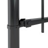 Clôture de jardin avec arceau en acier 714,5 x 150 cm Noir 645904645904