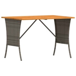 Salon de jardin 4 pcs avec coussins forme L gris résine tressée 645911645911