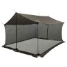 Tarp de camping avec murs en maille Marron Gris 645914645914