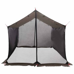 Tarp de camping avec murs en maille Marron Gris 645914645914