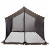 Tarp de camping avec murs en maille Marron Gris 645914645914
