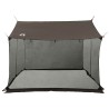 Tarp de camping avec murs en maille Marron Gris 645914645914