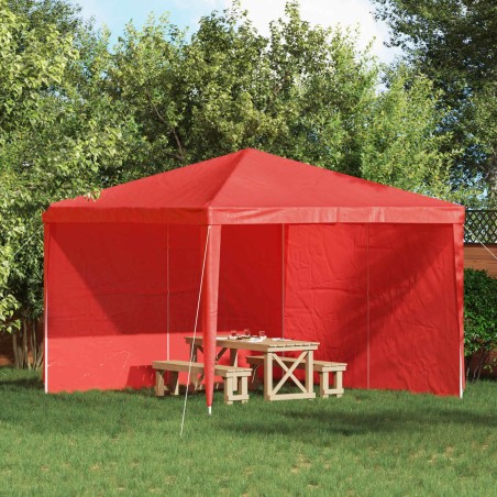 Mur de tente de fête 2 pcs Rouge 300 x 195 cm PE et acier 645915645915