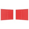 Mur de tente de fête 2 pcs Rouge 300 x 195 cm PE et acier 645915645915