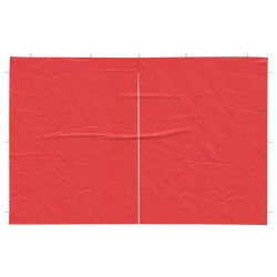 Mur de tente de fête 2 pcs Rouge 300 x 195 cm PE et acier 645915645915