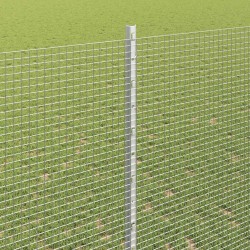 Clôture en fil soudé avec poteaux 25 x 1,4 m Acier galvanisé 645922645922
