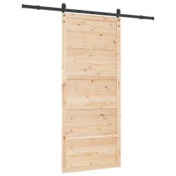 Porte coulissante Naturel 100 x 208 cm Bois de pin massif 645925645925