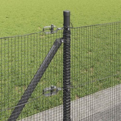 Clôture en fil soudé avec base en béton 25 x 0,6 m Gris Maille 645931645931