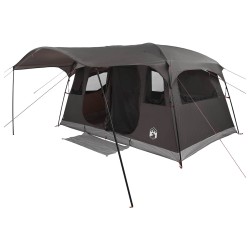 Tente tunnel Marron Gris 366 x 244 x 198 cm Polyester et Acier 645943645943
