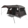 Tente tunnel Marron Gris 366 x 244 x 198 cm Polyester et Acier 645943645943