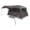 Tente tunnel Marron Gris 366 x 244 x 198 cm Polyester et Acier 645943645943