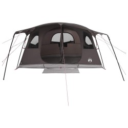 Tente tunnel Marron Gris 366 x 244 x 198 cm Polyester et Acier 645943645943