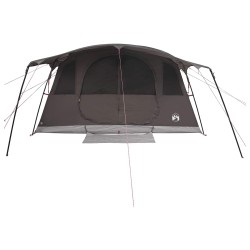 Tente tunnel Marron Gris 366 x 244 x 198 cm Polyester et Acier 645943645943