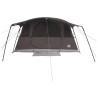 Tente tunnel Marron Gris 366 x 244 x 198 cm Polyester et Acier 645943645943