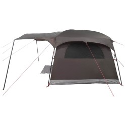 Tente tunnel Marron Gris 366 x 244 x 198 cm Polyester et Acier 645943645943
