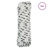 Corde de bateau 12 m 1 Blanc et noir Polyester 645949645949