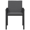 Chaises de jardin 6 pcs Noir et Gris foncé polyrotin 645955645955