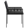 Chaises de jardin 6 pcs Noir et Gris foncé polyrotin 645955645955