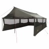 Tente familiale avec toit Marron gris 600 x 400 x 268 cm 645962645962