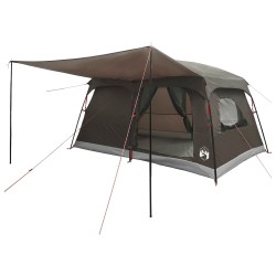 Tente familiale avec toit Marron Gris 420 x 305 x 200 cm 645965645965