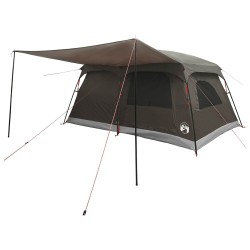 Tente familiale avec toit Marron Gris 420 x 305 x 200 cm 645965645965
