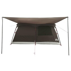 Tente familiale avec toit Marron Gris 420 x 305 x 200 cm 645965645965