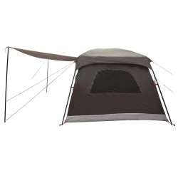 Tente familiale avec toit Marron Gris 420 x 305 x 200 cm 645965645965