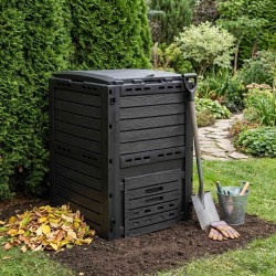 Composteur de jardin Noir 59,5 x 60 x 81,5 cm 280 l 100% PP 645969645969