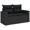 Ensemble de canapé de jardin avec coussin 8 pcs Noir polyrotin 645972645972
