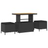 Ensemble de canapé de jardin avec coussin 8 pcs Noir polyrotin 645972645972