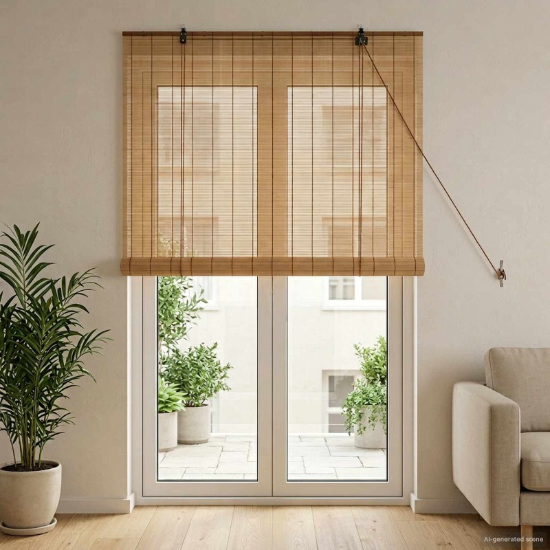 Store enrouleur Marron 90 x 220 cm Bambou 645975645975
