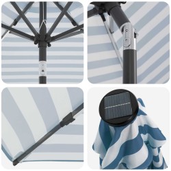 Parasol de jardin avec lumières LED et base 200 x 300 cm 645986645986