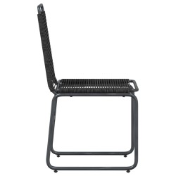Chaises de jardin 2 pcs Noir 48 x 55 x 89,5 cm Rotin 645992645992