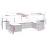 Ensemble de canapé de jardin 6 pcs avec coussins marron résine tressée 645994645994