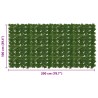 Écran de balcon avec feuilles Vert 200 x 100 cm 645996645996
